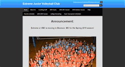 Desktop Screenshot of extremejuniorvolleyballclub.org